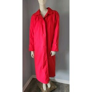 Vtg Eddie Bauer Gore-Tex Rain Jacket Zip Out Goose Down Puffer Lined Long Red